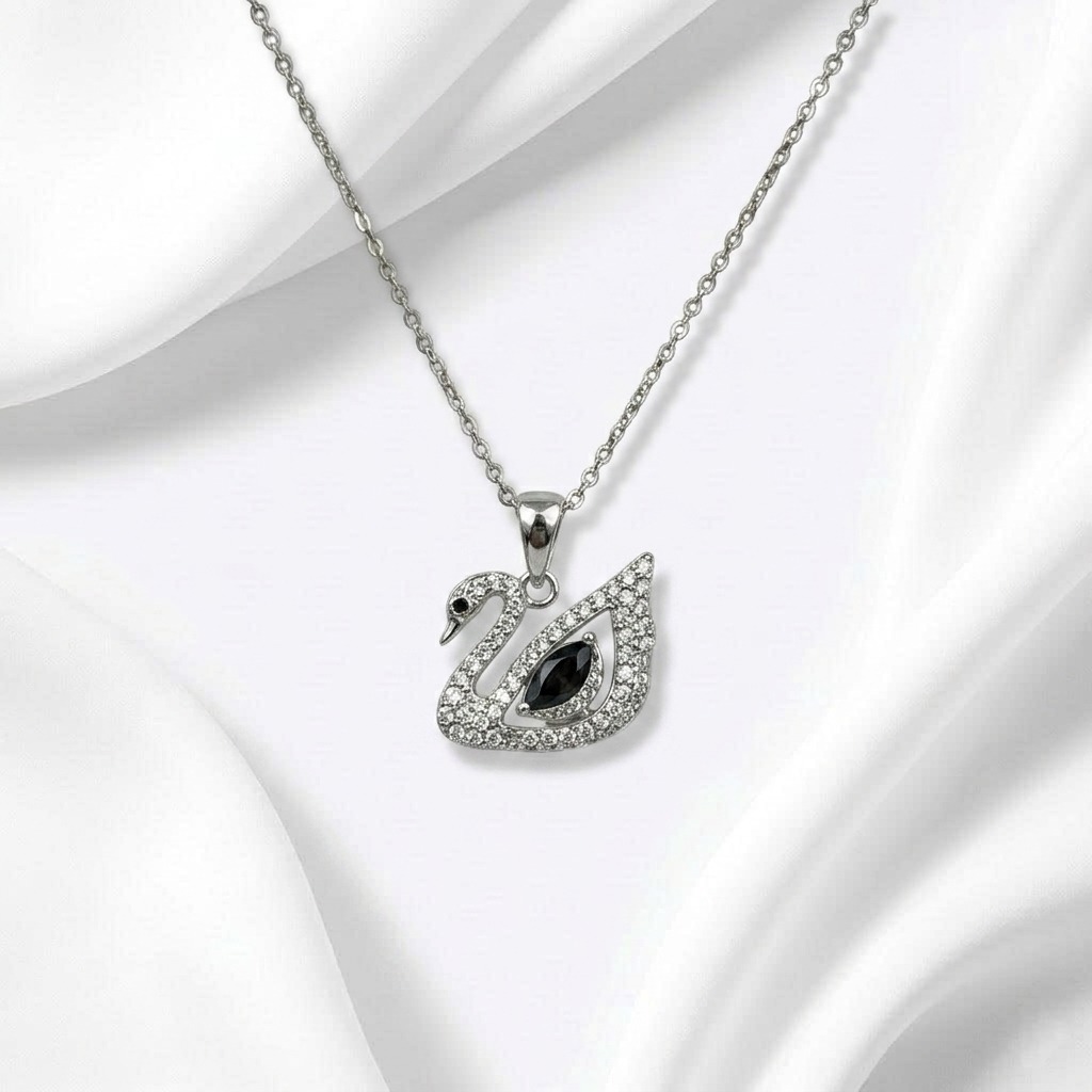 Vòng cổ Dây chuyền Bạc 925 Crystal Swan - TNTKT1605